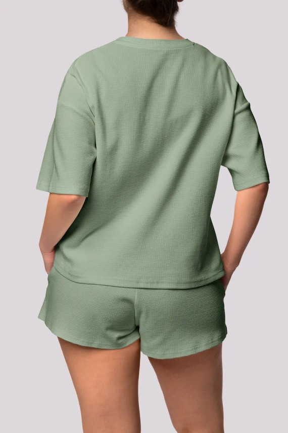Cozy shortsleeve Piżama damska Mona zielony pistacjowy