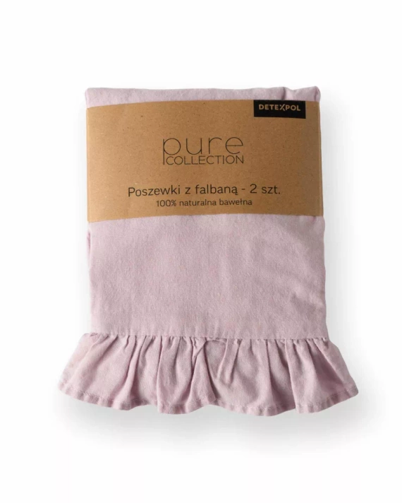 Pure 23 Pościel bawełniana jednobarwna Detexpol różowy