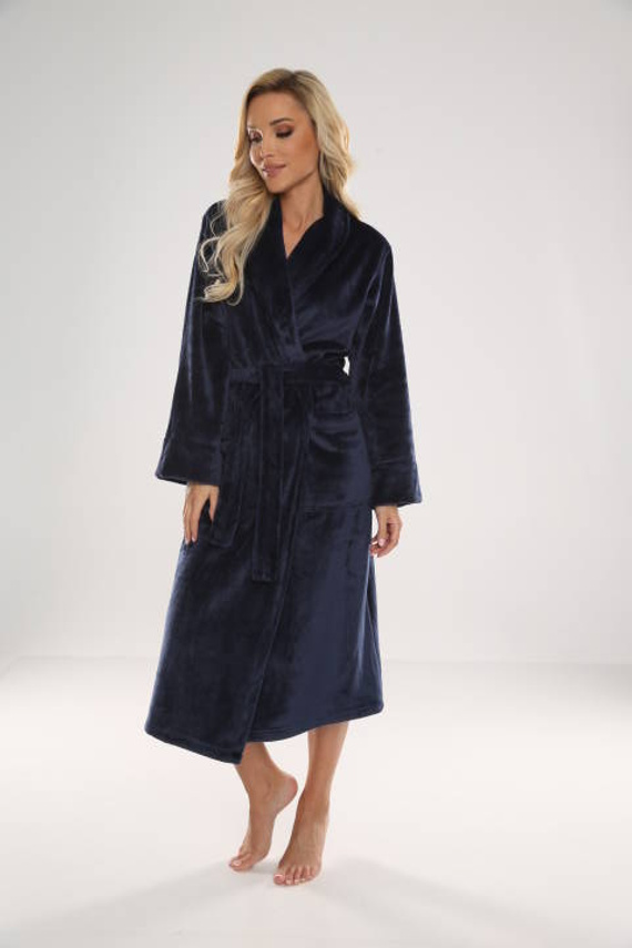 628 Abigail Długi Szlafrok damski Forex - granat