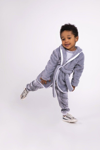 019 22 Szlafrok dziecięcy "Basic" Nicol - szary