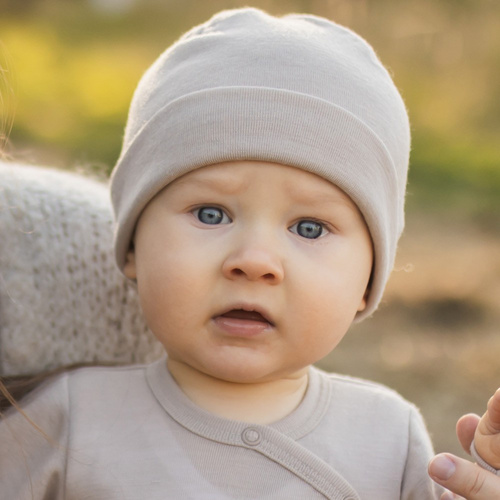 Merino Czapka z wełny merynosów Eevi -beżowy