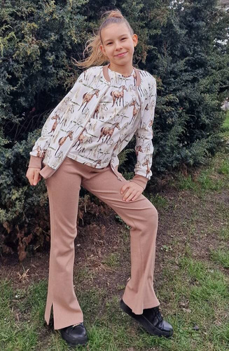 Horse Spodnie dzwony Bambarillo beżowy