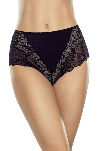 Figi Eldar Viana czarne– modelujące, wysoki stan, koronkowe wykończenie, z mikrofibry