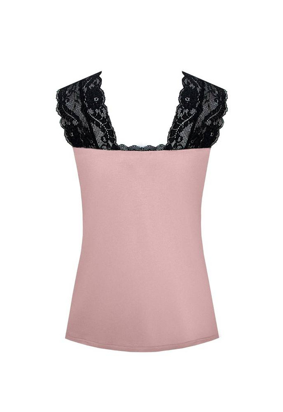 Margot Mix&Match Koszulka Piżamowa Koronka Nipplex - różowy