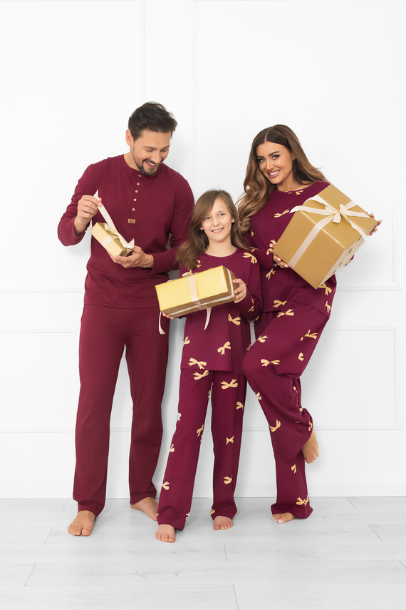 Kwadro Piżama damska Italian Fashion – bawełniana, długi rękaw i spodnie