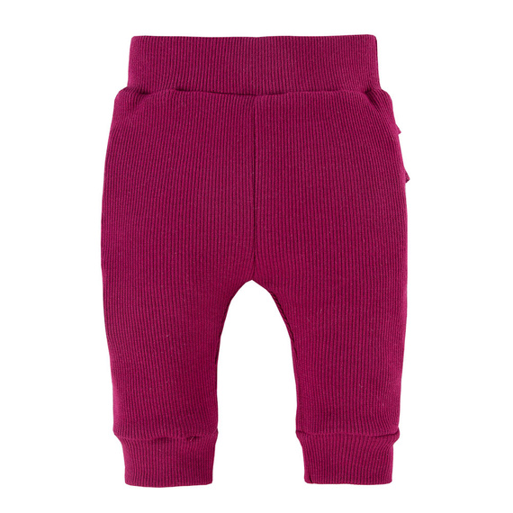 Bloom Legginsy bawełniane z falbanką Eevi - bordo