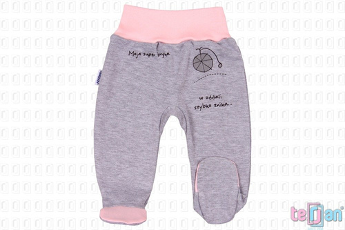 Półśpiochy bawełniane "BIKE" żółty