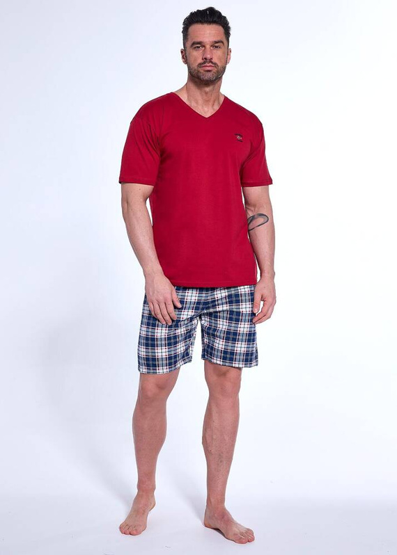 326/180 Norway Piżama męska Cornette bordowy