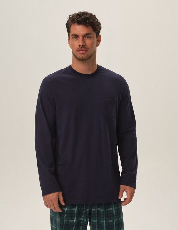 41913 Herb  Piżama Męska Core Henderson -steel blue