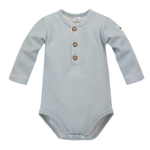 Body z długim rękawem polo "Little Car" Pinokio - ecru paski