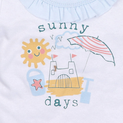 ABN-3944 Sunny T-shirt niemowlęcy z bawełny organicznej Nini biały