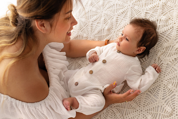 02235BSE "Just Muslin" Pajac muślinowy Makoma ecru