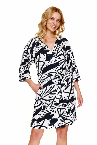 7311 Szlafrok damski Doctor Nap La Palma – wiskoza, modny print