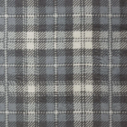 Santa koc świąteczny narzuta krata Eurofirany szary/kremowy