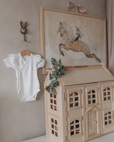 Ażur Body z falbankami krótki rękaw Yosoy