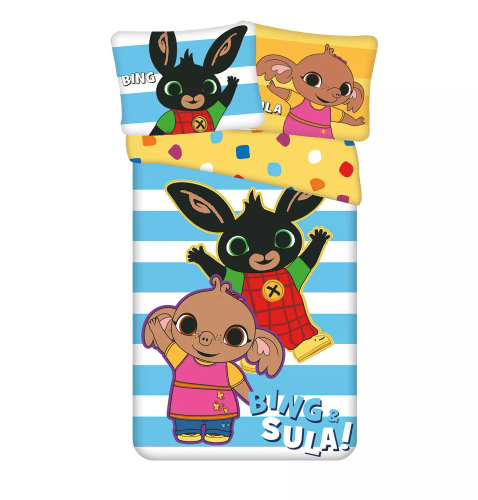 Pościel bawełniana Królik Bing i Sula 140x200 Jerry Fabrics