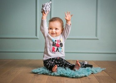 Bluzka + spodenki + czapka "HIP-HIP" Koala-  szary