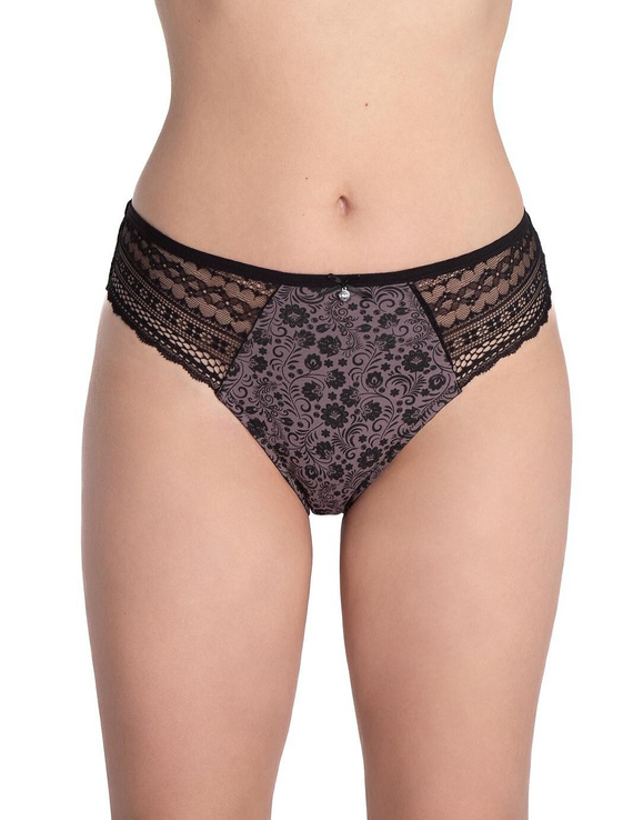 Figi Lama L-1592 BI – bawełniane bikini z koronką, pakowane po 2 sztuki