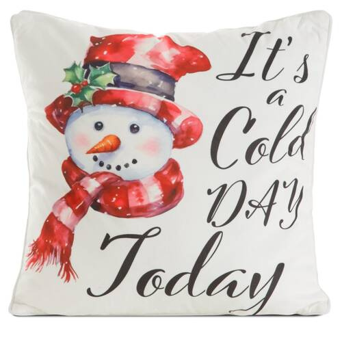 Chp 126 Poszewka świąteczna bałwan welurowa Eurofirany kremowy