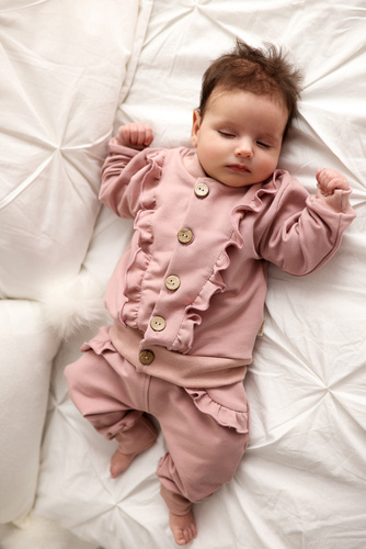 11195BGR "Girl Blush" Dres niemowlęcy Makoma różowy