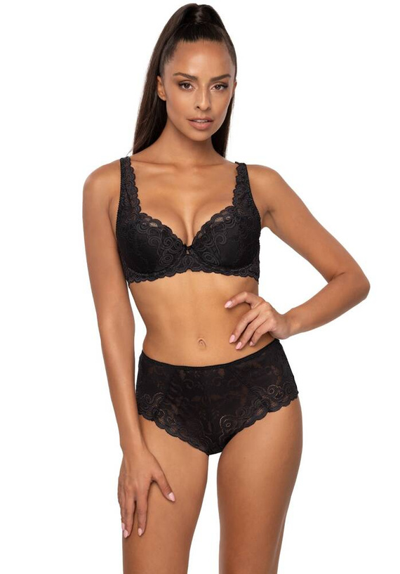 M-3824/22 Natalie Biustonosz Full Cup Usztywniany Mat czarny czarny
