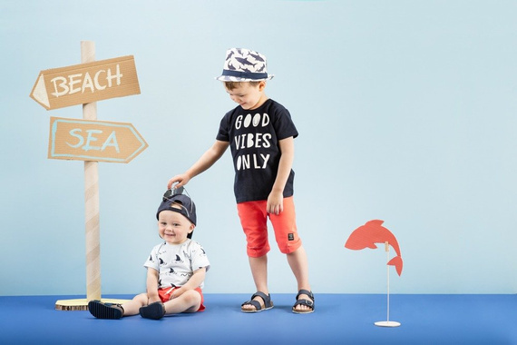 Spodnie niemowlęce "OCEAN'S DREAM" Pinokio czerwone