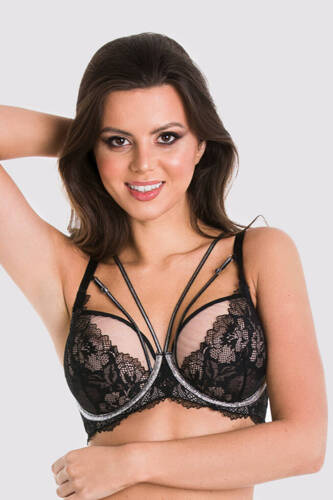 01108 Casino biustonosz miękki soft Mediolano czarny