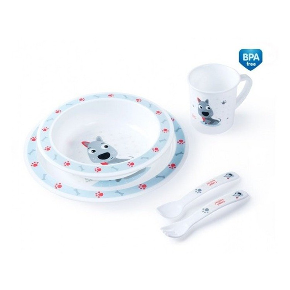 Plastikowy Zestaw Stołowy Canpol Babies Kotek różowy