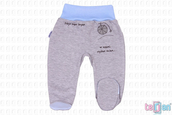 Półśpiochy bawełniane "BIKE" żółty