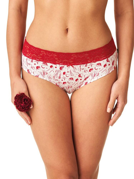 LPC 797 A'2 Figi damskie Key bordowy biały