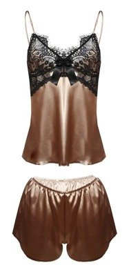 Beatrice Komplet piżama damska DKaren -jasny brąz