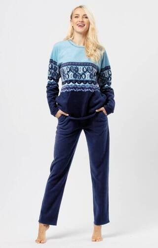 LHS 893 B24 Piżama Damska/ Key - niebieski