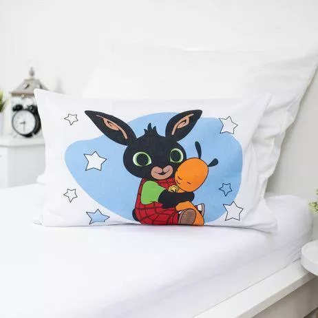 Pościel bawełniana do łóżeczka Królik Bing  100x135 Jerry Fabrics z zamkiem