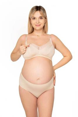 Allday Beige miękki biustonosz do karmienia Momtobe beżowy