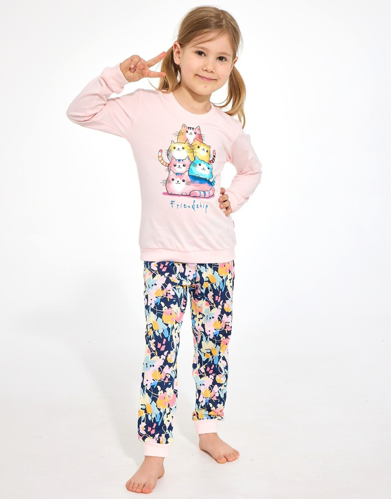 Piżama Dziewczęca Cornette Kids Girl 594/210 Friendship 100% Bawełna