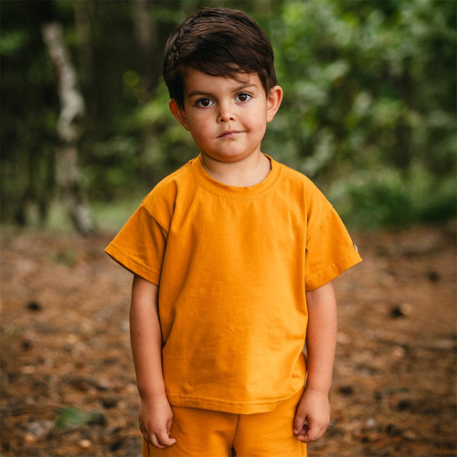 T-shirt dziecięcy oversize Eevi Simply Comfy 100% bawełna- miodowy