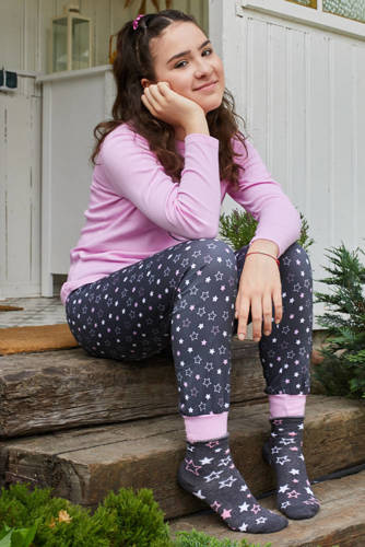 Antilia Piżama dziewczęca Italian Fashion - róż/druk