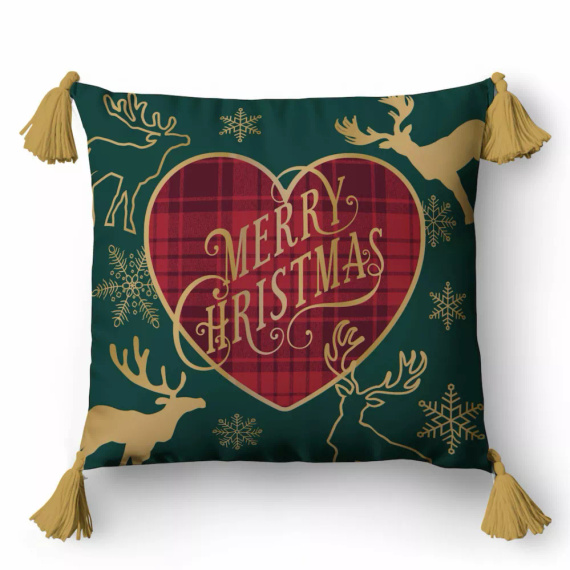 5385 A Merry Christmas Poszewka świąteczna dekoracyjna Christmas Deco Detexpol- zamek błyskawiczny