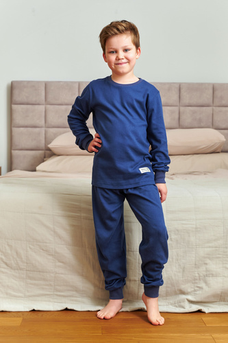 7351 Bawełniana piżama dziecięca Doctor Nap – klasyka komfortu - navy blue