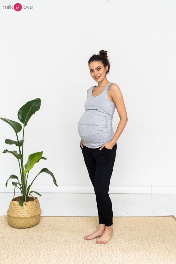 Spodnie ciążowe joggersy Milk&Love czarny