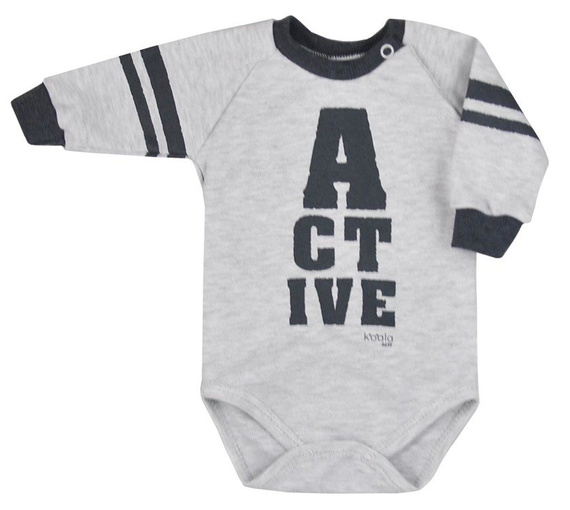 Body niemowlęce "ACTIVE" Koala jasno szare