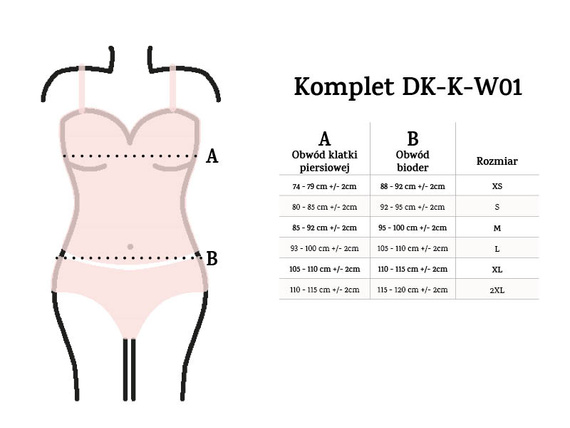 DK-K-W01 Komplet damski Dkaren - czarny