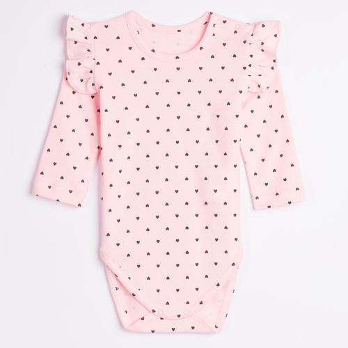 Body Niemowlęce Nicol Tosia 225097 100% Bawełna różowe Falbanki