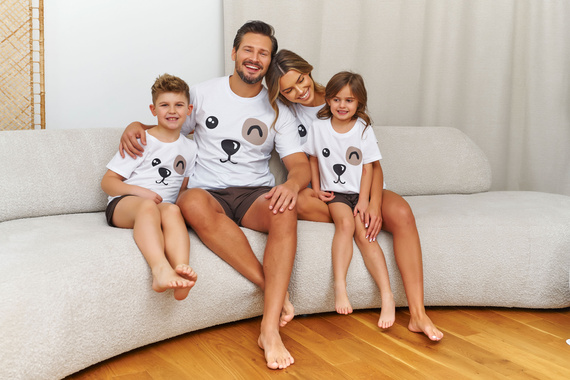 Doctor Nap 7409 Piżama damska 100% bawełna z szortami- brownie