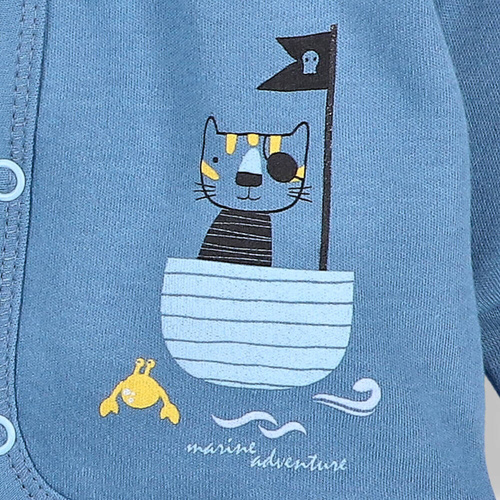 Piraci Bluza dresowa rozpinana z bawełny organicznej Nini niebieski 