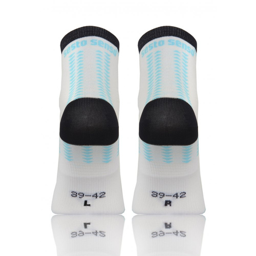 SKB01 Sport Socks Skarpety sportowe uniwersalne Sesto Senso biały-turkus 