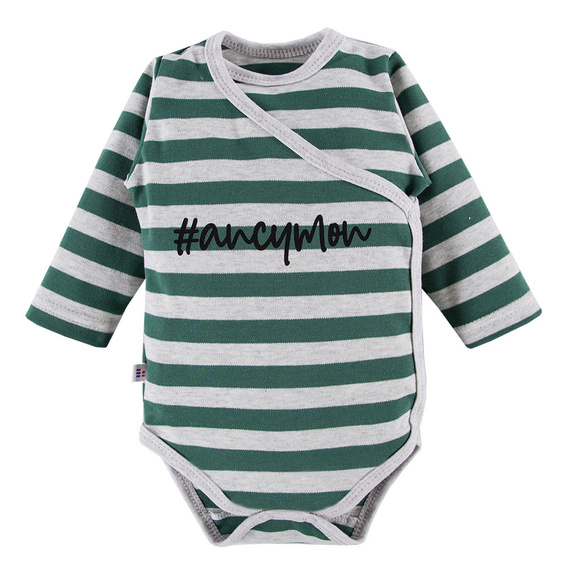 Ancymon Body rozpinane 2-pak Eevi - szary/zielony