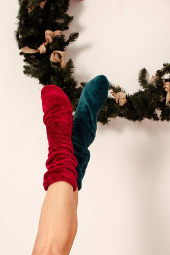 553/554 Wellsoft Gładkie skarpetki do spania De Lafense - zielony