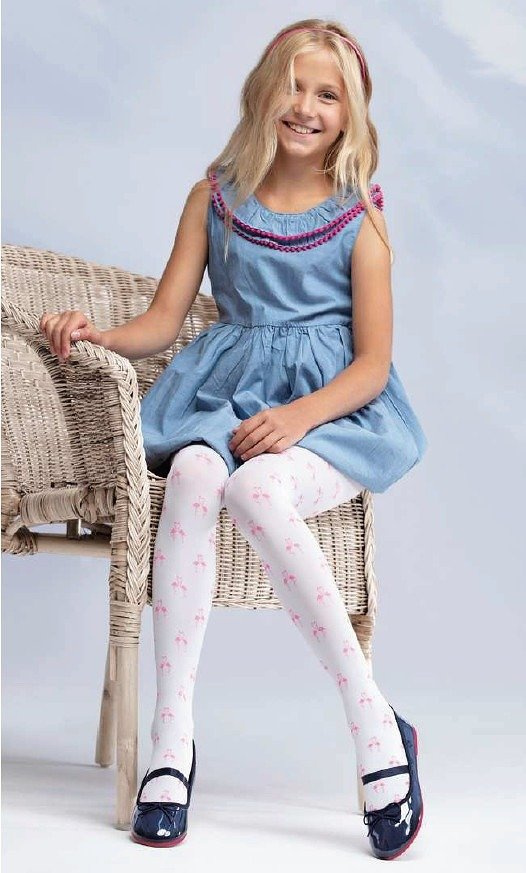 RA-76 Flamingi MF Rajstopy dziecięce 20 den YO! -pudrowy