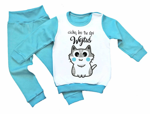 Cicho bo tu śpię Piżamka dziecięca z imieniem Moocha różowy